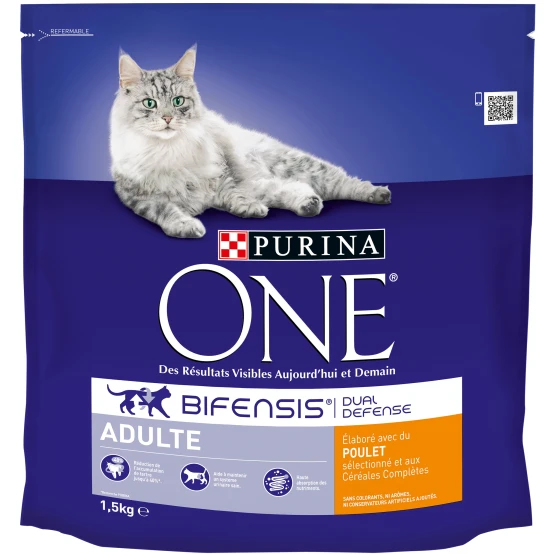 Purina One croquettes au poulet pour chats adultes