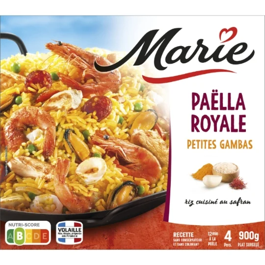 Marie royal prawn and saffron paella 