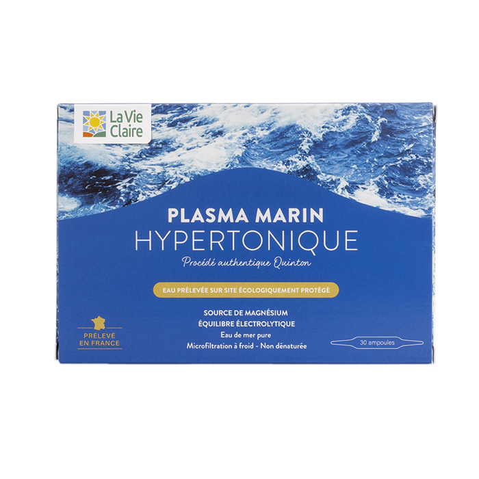 Plasma marin hypertonique 30 ampoules - source de magnésium/vitalité - La Vie Claire