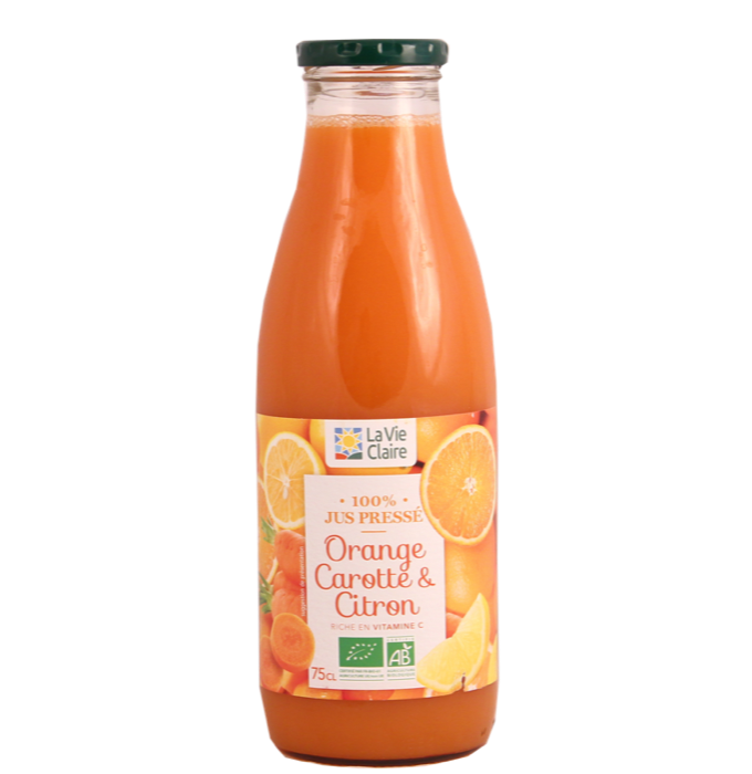 Jus orange carotte citron 75cl //ppbio\