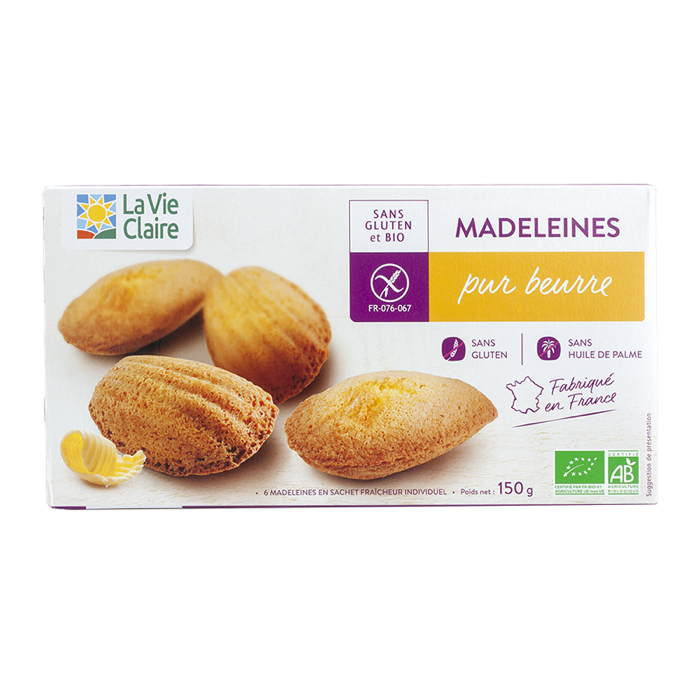 Madeleines pur beurre sans gluten 150g - La Vie Claire