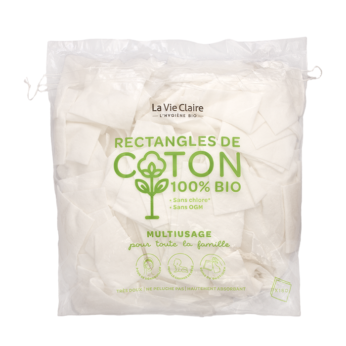 Rectangles de coton bio X180 - La Vie Claire