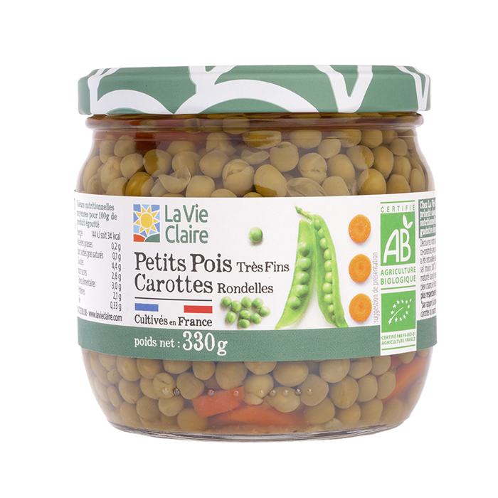 Petits pois carottes 330g - La Vie Claire