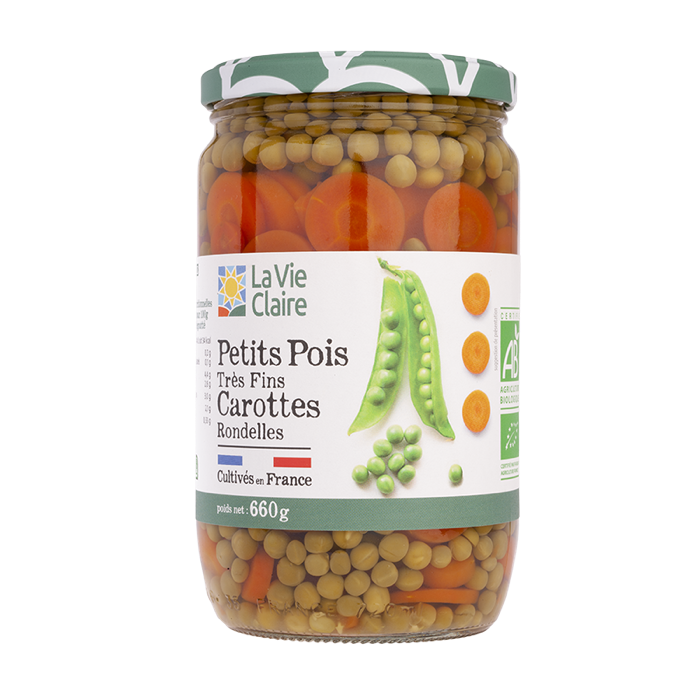 Petits pois carottes 660g - La Vie Claire