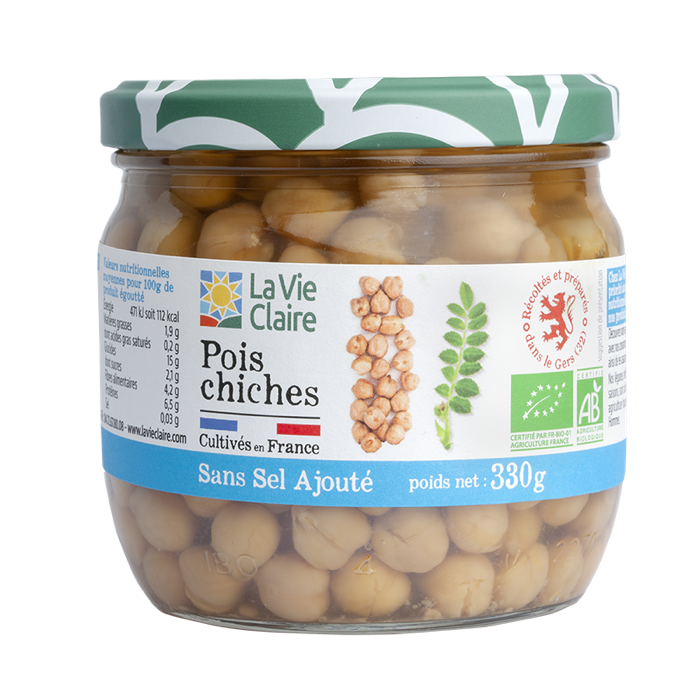 Chickpeas chain without salt 330g - La Vie Claire 