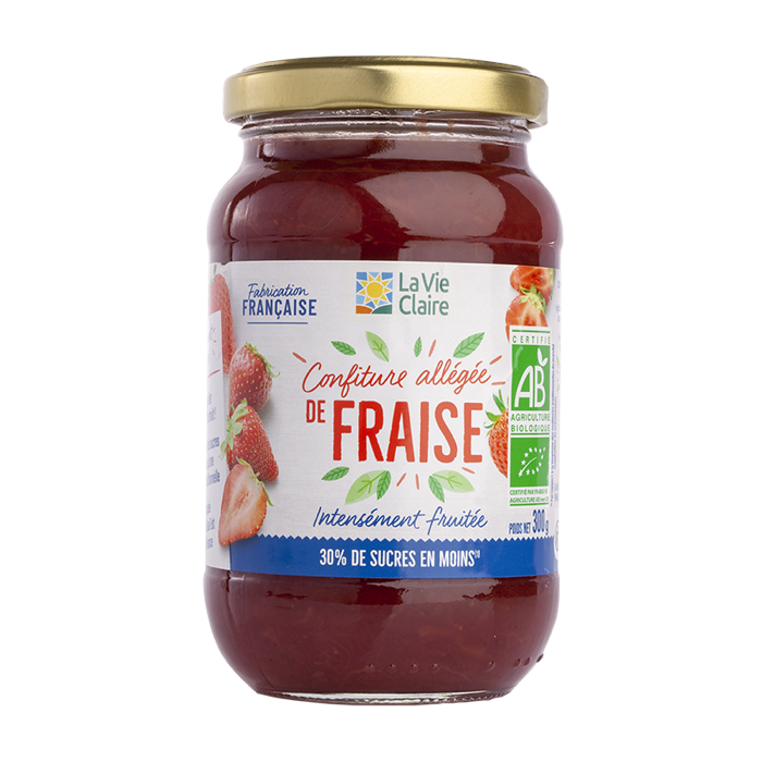 Organic Light Strawberry Jam 300g - La Vie Claire