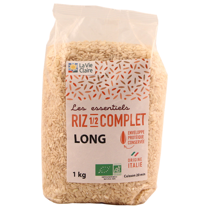 Whole grain 1/2 long rice 1kg - La Vie Claire