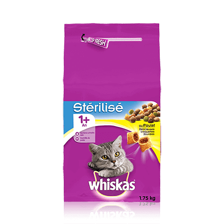 Whiskas Croq Stérilisé Chiken 1.75 Kg x 1