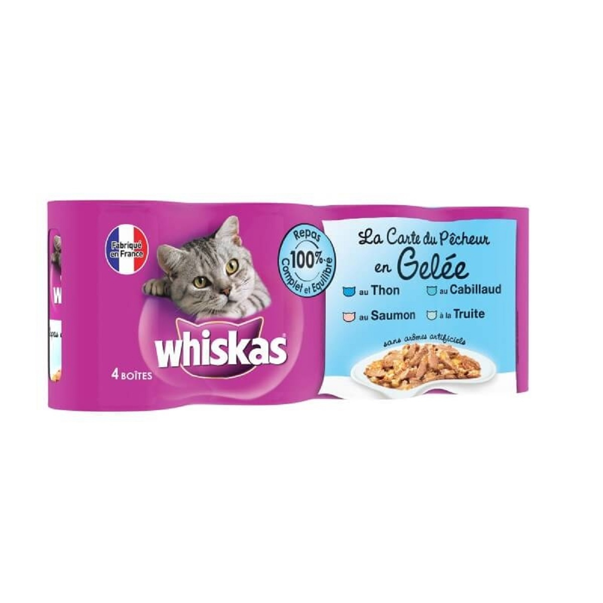 Whiskas Carte Pécheur Gelée 400 g x 4