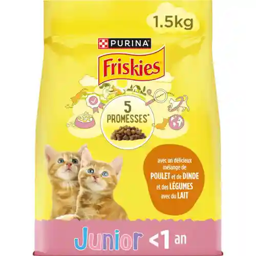 Croquettes au Lait et Légumes pour bébé chat Friskies