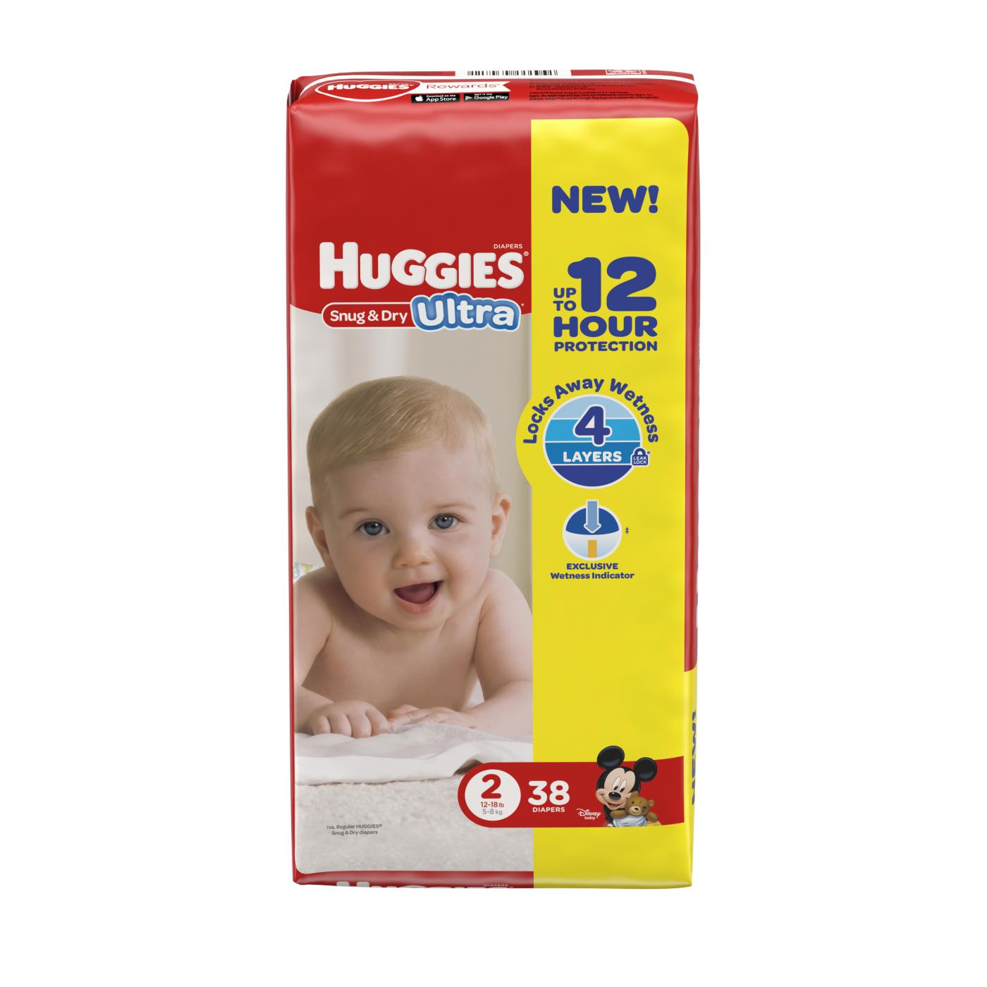 Layers Huggies Snug Dry Jumbo 5-8 Kg x 38