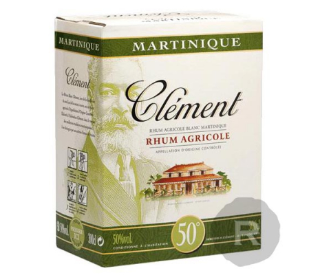 Clement rhum blanc agricole 50° cubi 3l 