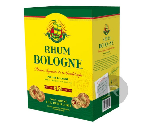 Bologne rhum blanc agricole 50°cubi 4l50 