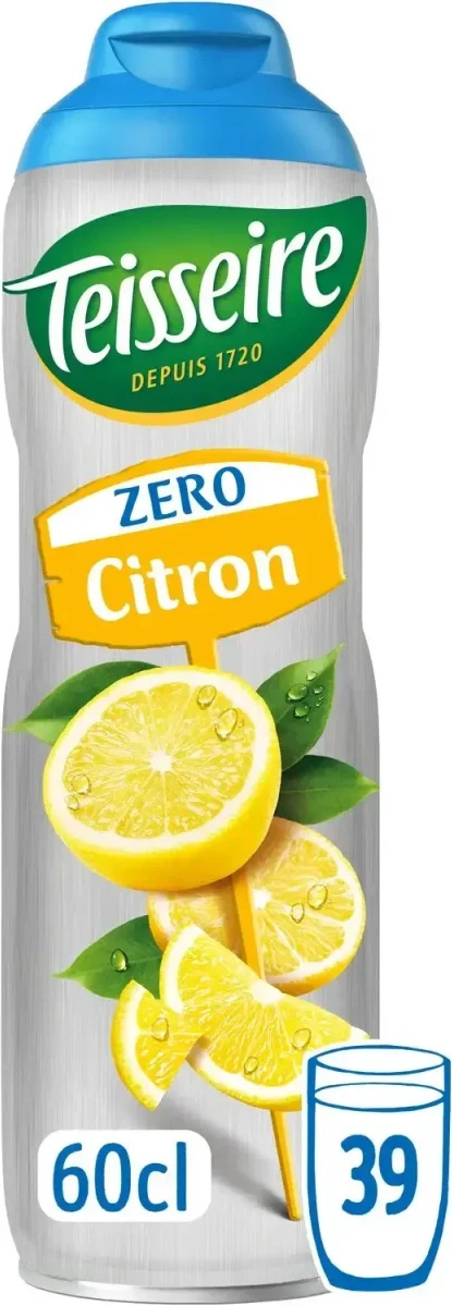 Sirop de citron zéro sucres Teisseire 