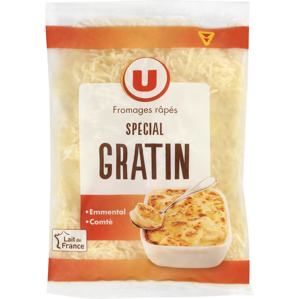 Mélange de fromages râpés pasteurisé spécial gratin U