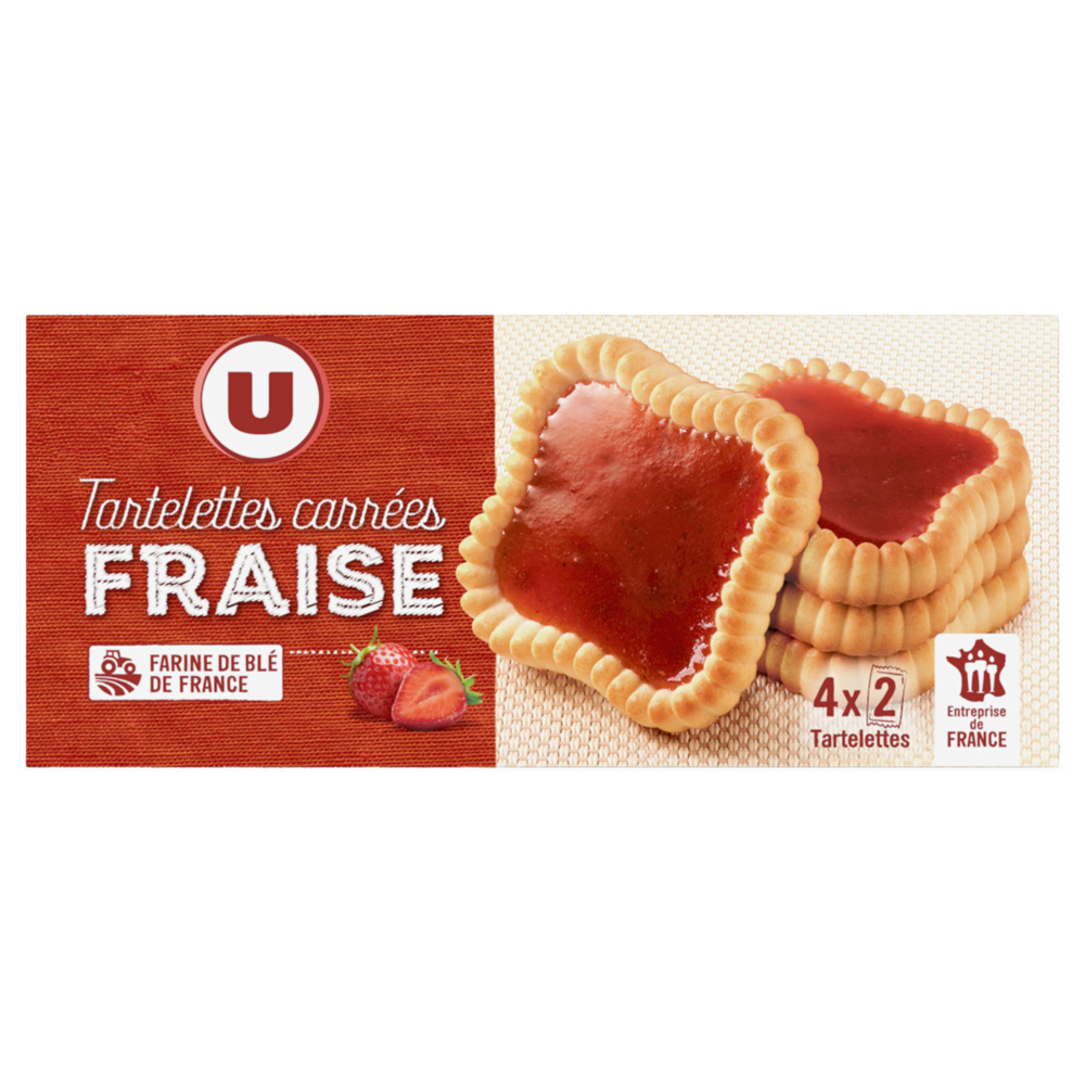 Tartelettes carrées à la fraise U