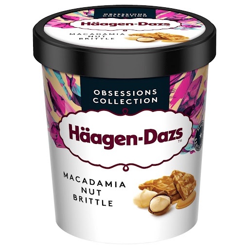 Glaces en pot  noix de macadamia nut Häagen-Dazs