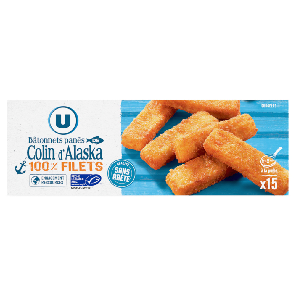 Bâtonnets panés de colin d'Alaska U