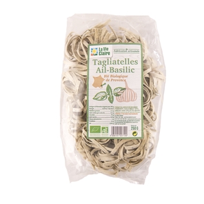 Garlic basil tagliatelle