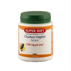 Charbon végétal activé 150 unités - confort digestif - Super diet