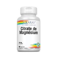 Magnesium citrate 90 units - reduces fatigue/cramps/stress - Solaray