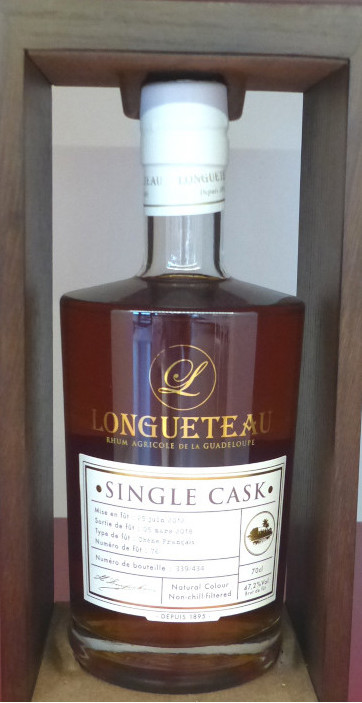 Longueteau rhum agricole single cask dtwb david thery, guadeloupe, 70cl 