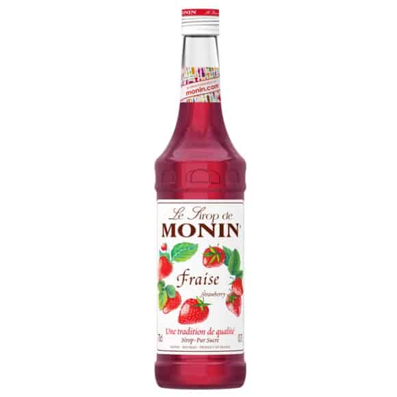 Monin sirop fraise 75 cl bouteille verre