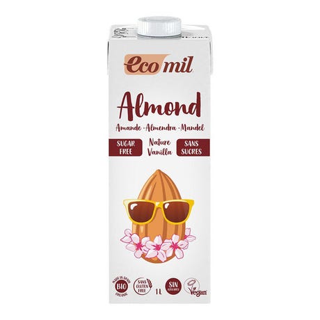 LAIT AMANDE VANILLE SS SUCRE 1L ECOMIL