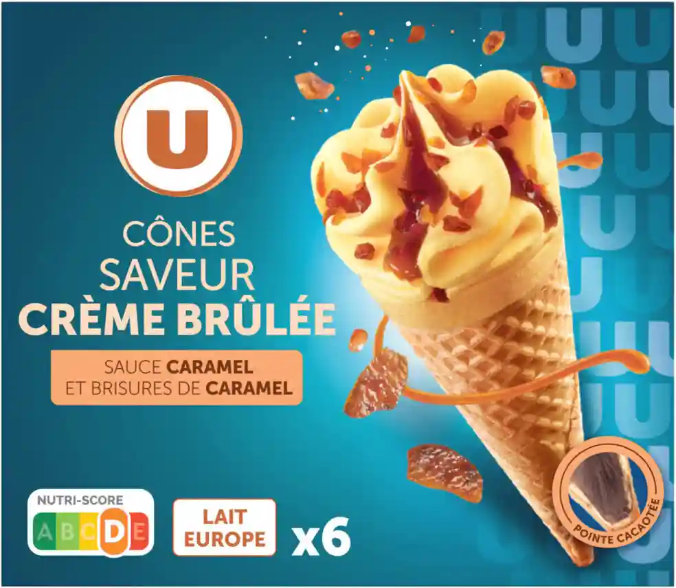 Cônes glacés crème brûlée U 