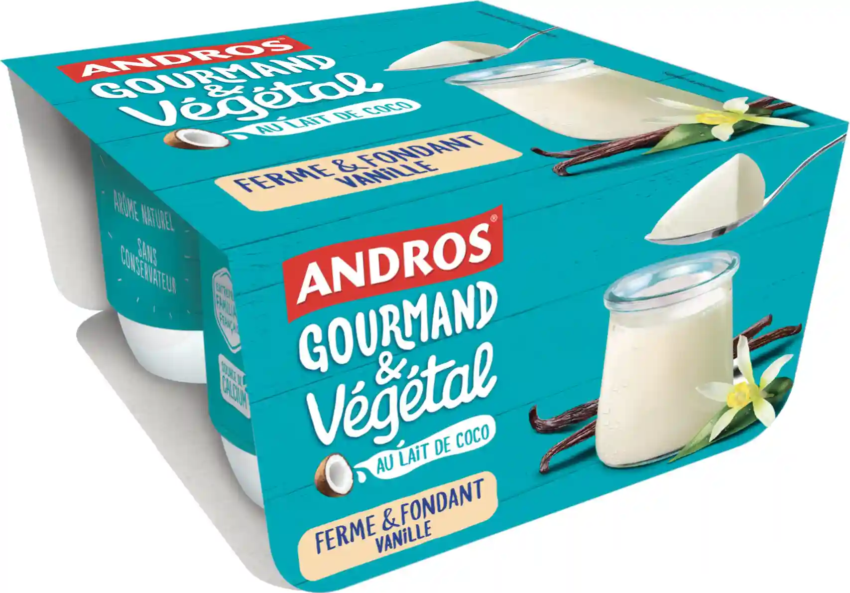 Andros yaourt végétal au lait de coco à la vanille 