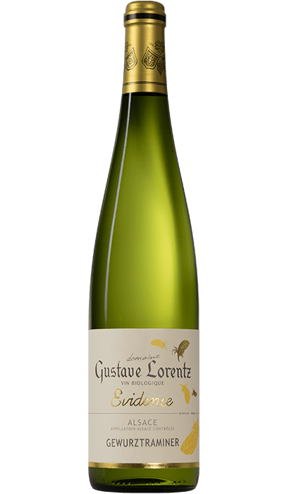 Gewurztraminer bio, evidence, 2019, gustave lorentz, 75cl